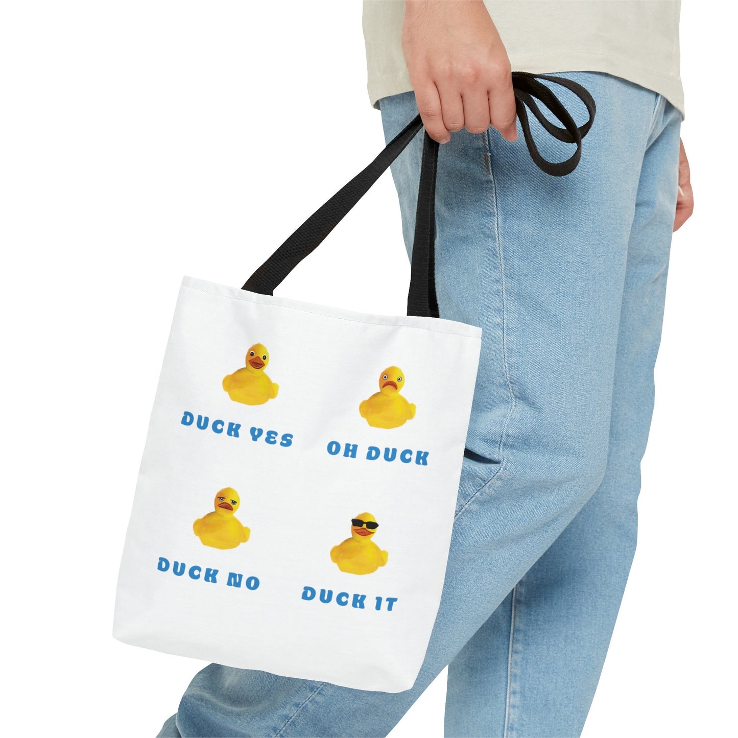 Cute Funny Duck It Tote Bag, Duck Pun, Silly Sarcastic Cute Tote Bag, Funny Silly duck Pun Tote Bag, Reusable tote bag cute