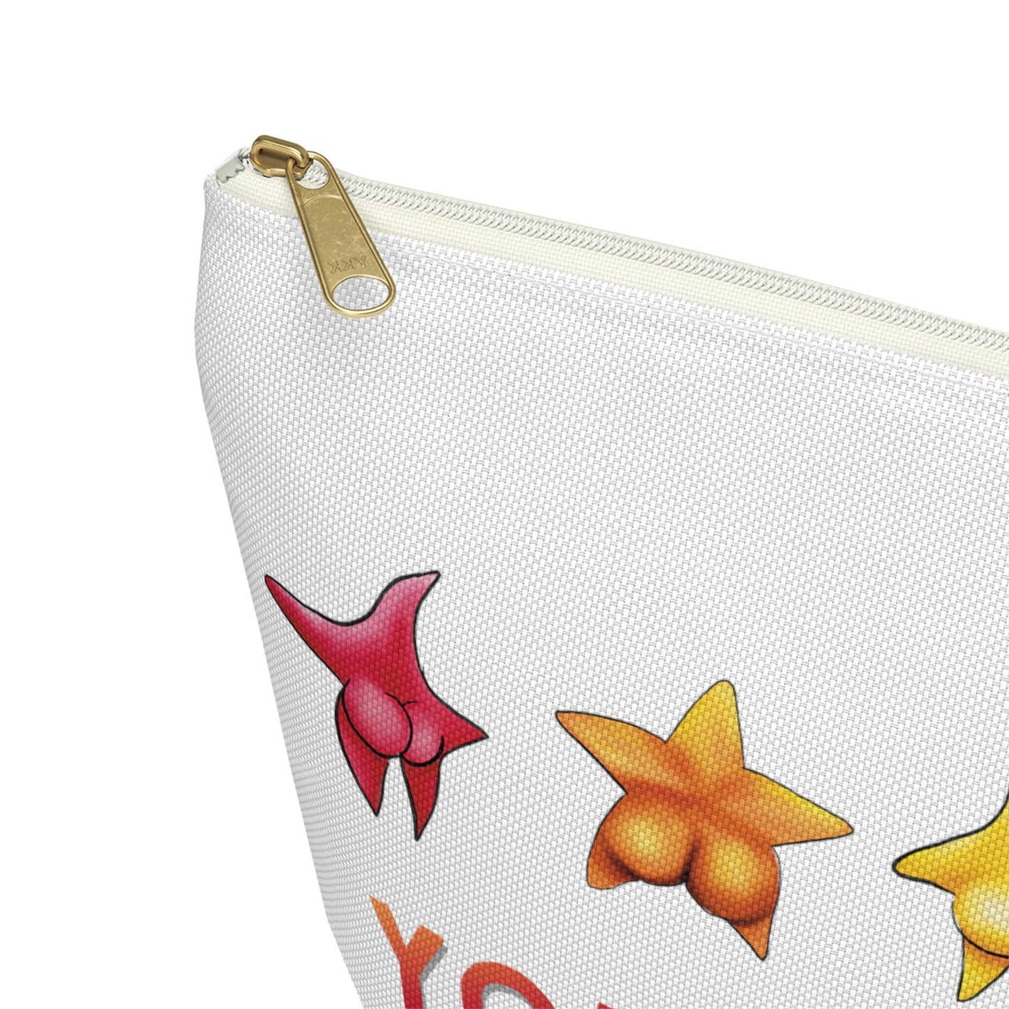 Cute Funny Starfish Booty Makeup Bag, Sarcastic Starfish Booty Art