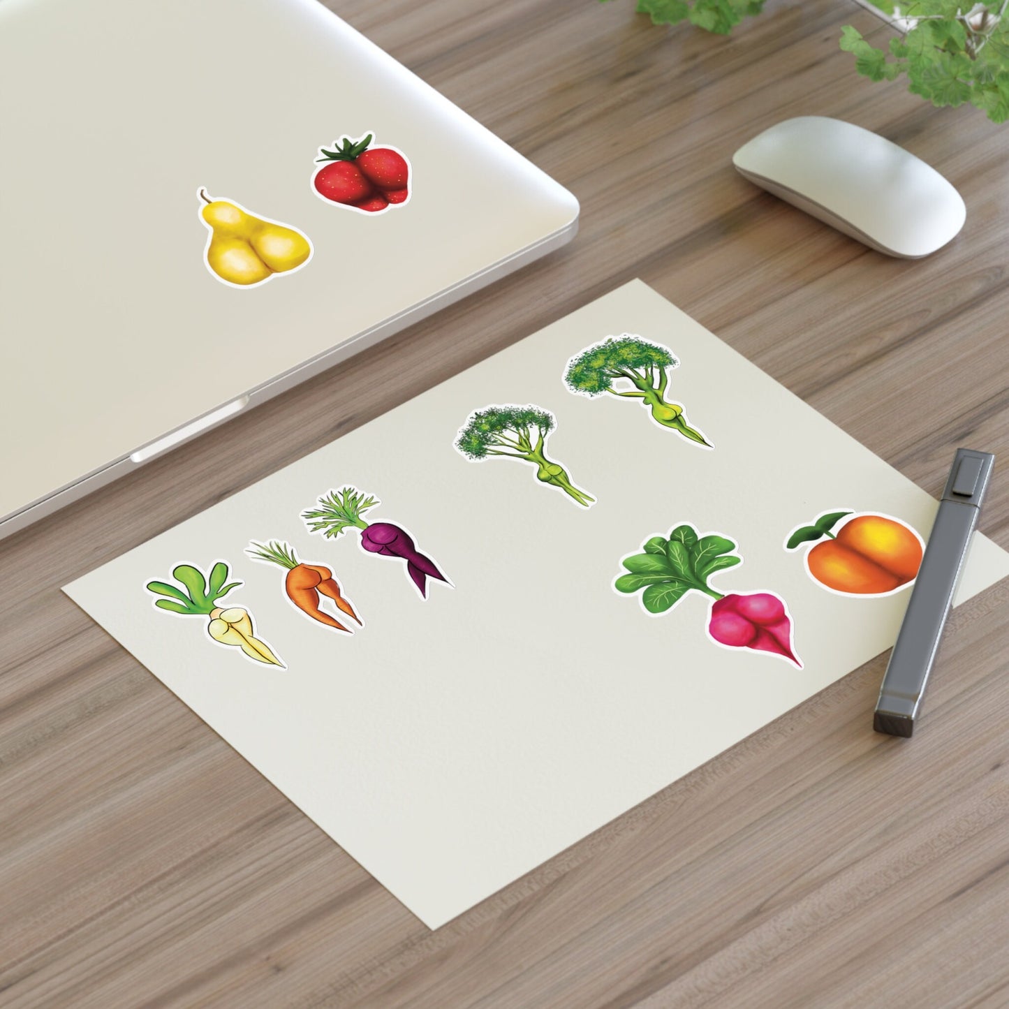 Cute Funny Sexy Vegetable, Sexy Fruit Booty, Sexy Anime Booty Ass Sticker Cute Funny Sticker Booty Die Cut Sticker Sheets