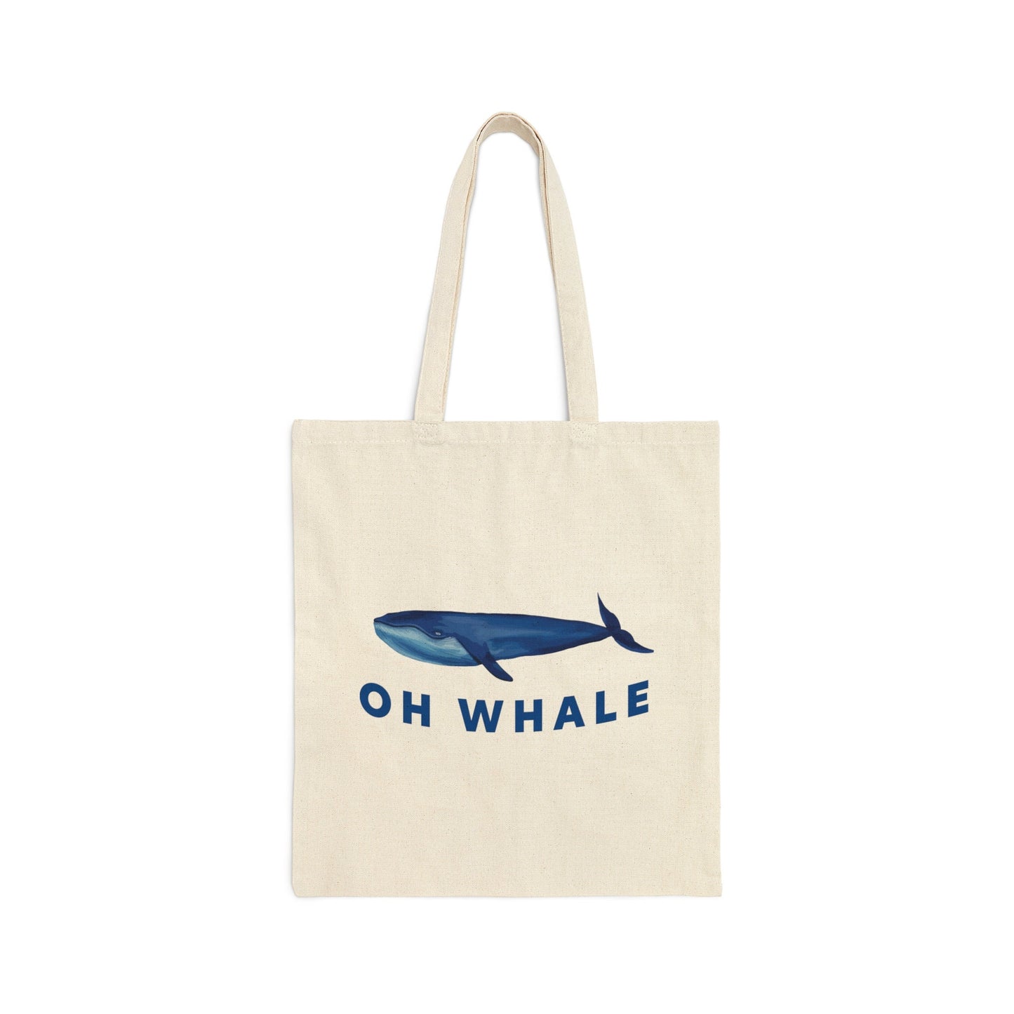 Cute Pretty Blue Whale Tote, Cotton Canvas Tote Bag, Reusable Cotton tote bag, Big Blue Whale Art Tote bag, Cute Pretty illustrations,