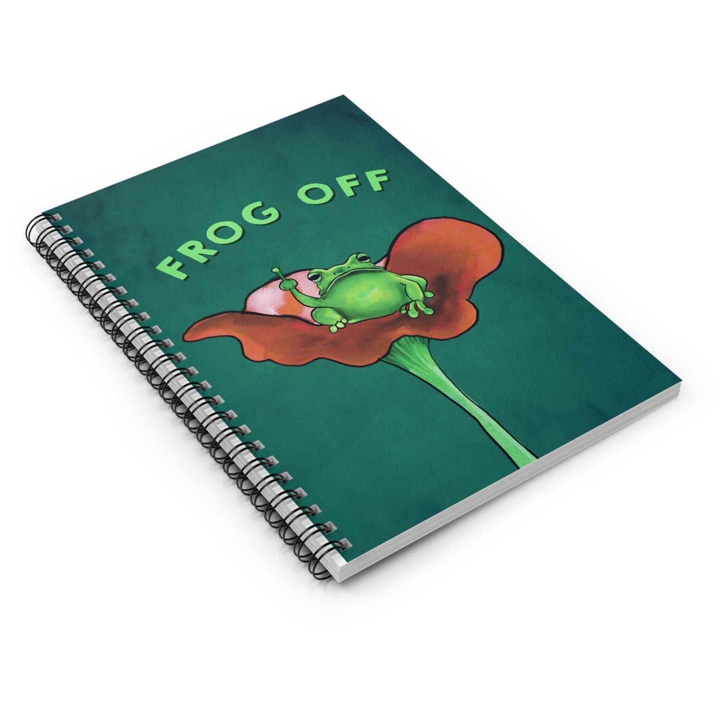 Cute funny frog journal, back to school journal, Frogcore Journal, Pretty Cute Funny journal, spiral Notebook Illustration Frog Lover